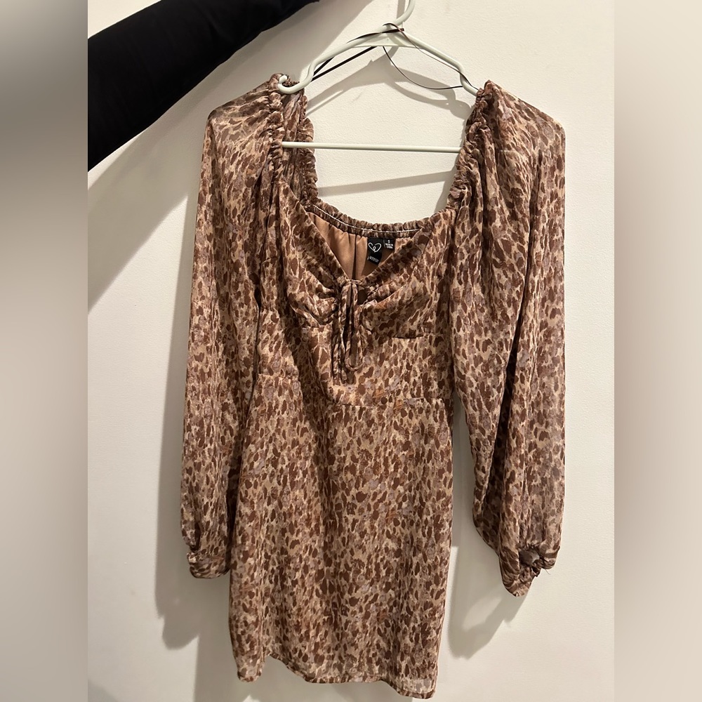 windsor long sleeve brown pattern